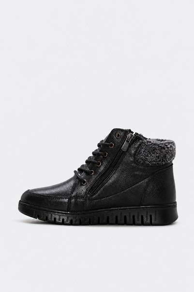 FAST STEP Genuine Leather Black Women's Classic Boots 313Sza2020