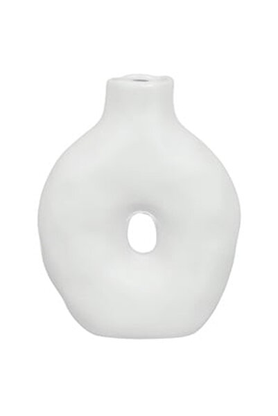 OEM Vaza Decorativa Ceramica Alba Modern 15x7x20cm