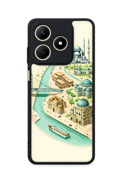 BGAKSESUAR حافظة مقاومة للصدمات متوافقة مع Realme C61 مع حماية للكاميرا بنمط ...