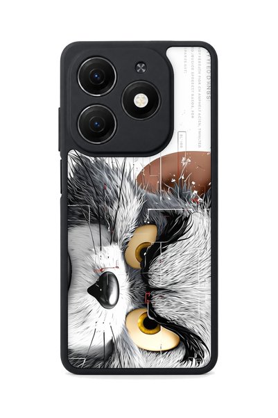 TECNO Spark 20 Compatible Furry Patterned Camera Protected Shockproof Case