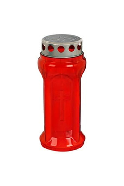 OEM Lumanare Decorativa Rosie cu Capac Ø9.5x22cm