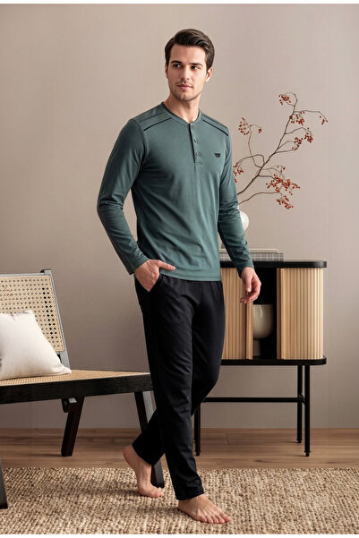 Over Sleep by Poleren Long Sleeve Men's Pajama Set