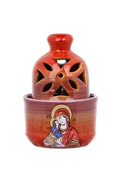 OEM Candela Ceramica Maro Sfanta Maria cu Bebelus Ø10x6cm