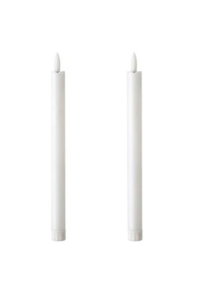 OEM Λευκά κεριά LED με μπαταρία για κηροπήγιο Ø2x25.5cm - 2 τεμάχια