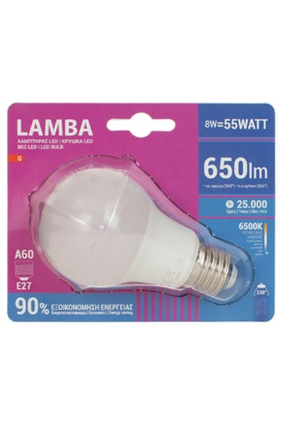OEM LED крушка E27 8W (A60) - Lumina Alba