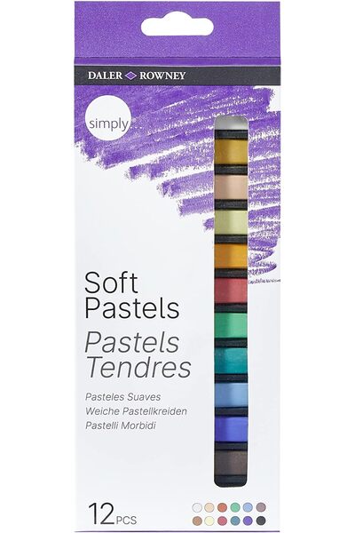Daler Rowney Simply Soft Pastels, Assorted Colors, Set of 12