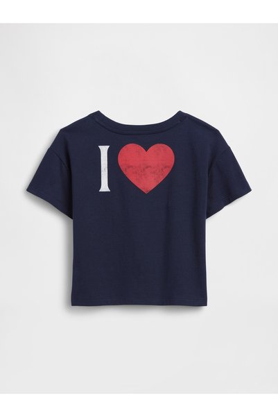 GAP Kız Bebek Lacivert Brannan Bear Logo T-Shirt