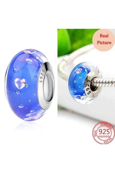Choice AMC01181 Colorful Murano Glass Beads Glass Ripple Charm Wavy Glass Bea...