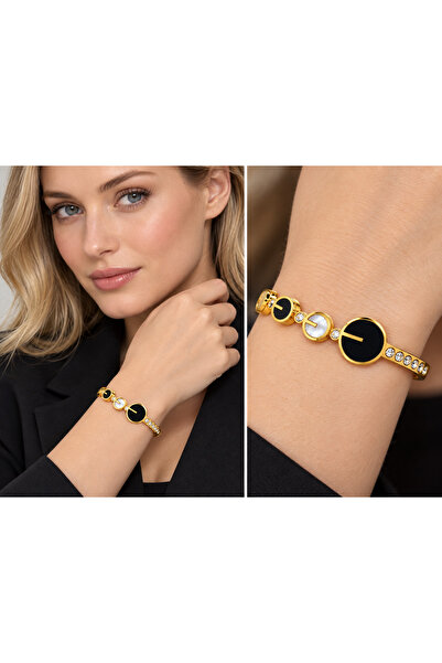 Generic Brand Brățară Luna Line cu email negru sau sidef