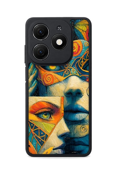 TECNO Spark 20 Compatible Mask Patterned Camera Protected Shockproof Case