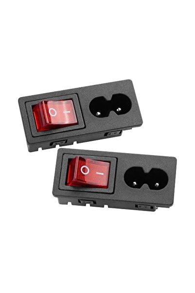 AXIYIBZI محول قابس IEC C8 للتركيب على اللوحة، وحدة مدخل تيار متردد 250 فولت 3...