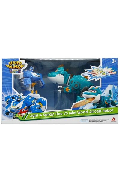 Harika Kanatlar LIGHT AND SPRAY TINO VS MINI WORLD AIRCRAFT ROBOT