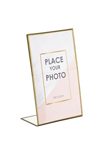 OEM Rama Foto Decorativa Transparenta cu Margine Aurie 10x15cm