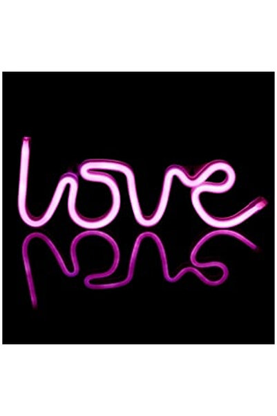 OEM Lampă LED Neon LOVE Fucsia cu USB 35.5x13cm