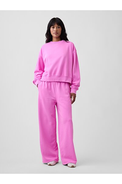 GAP Kadın Pembe VintageSoft Baggy Wide-Leg Eşofman Altı