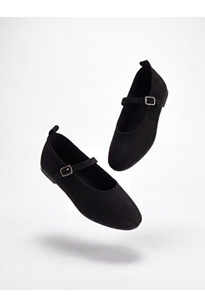 LC Waikiki Rmz Gi̇yi̇m Farkiyla Suede Look Girls' Ballerinas