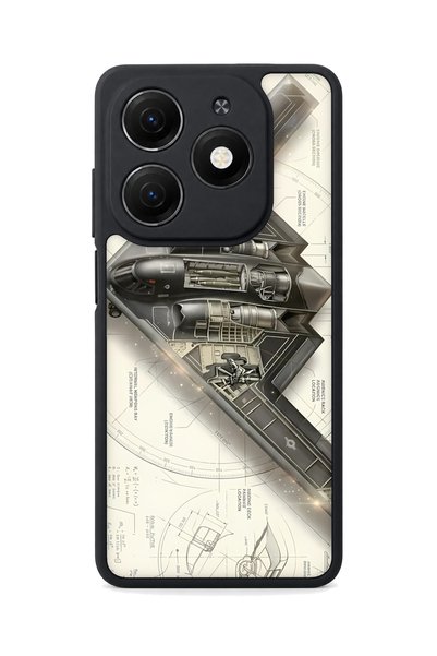 TECNO Spark 20 Compatible B Patterned Camera Protected Shockproof Case