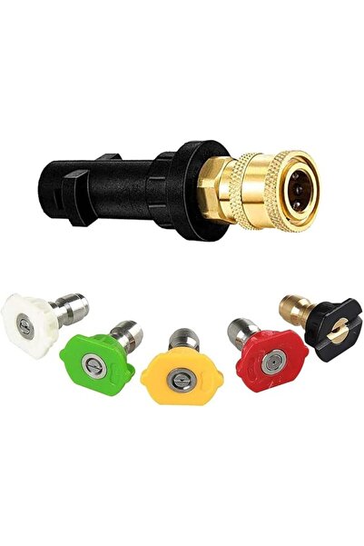 X SPRING High Pressure Washer Device Adapter 1/4"" Spray Nozzle Tips Sets, Br...
