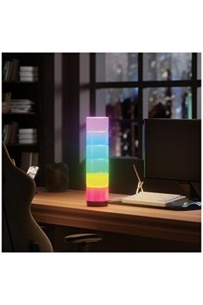 OEM Φωτιστικό πάρτι LED RGB με USB, 6 αποσπώμενα στρογγυλά στοιχεία Ø10x6.4εκ.