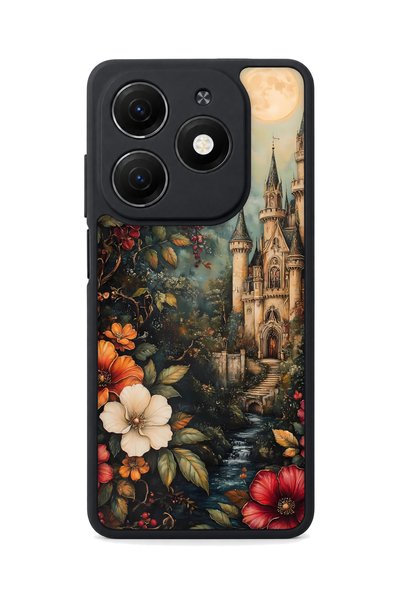 TECNO Spark 20 Compatible Castle Patterned Camera Protected Shockproof Case