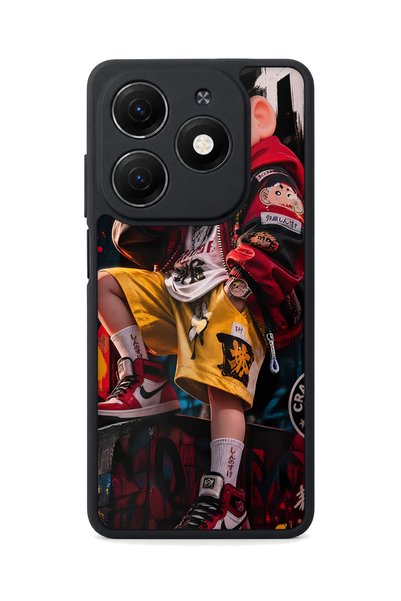 TECNO Spark 20 Compatible Shinchan Patterned Camera Protected Shockproof Case