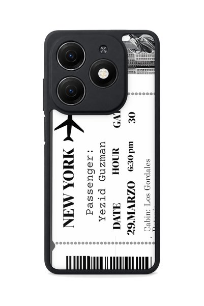TECNO Spark 20 Compatible Newyork Patterned Camera Protected Shockproof Case