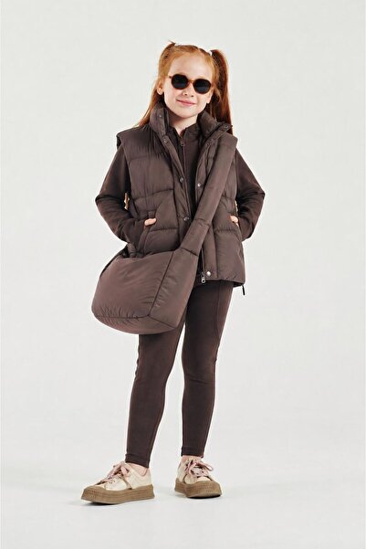 LOCO LOCO Brown Bag Detailed Children's Inflatable Vest