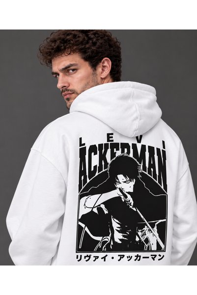 Nulivez Attack on Titan Levi Ackerman Hoodie – Anime Printed Oversize Unisex ...