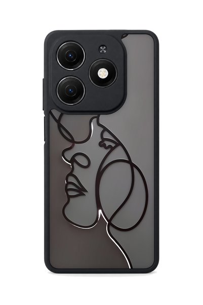 TECNO Spark 20 Compatible Profile Patterned Camera Protected Shockproof Case