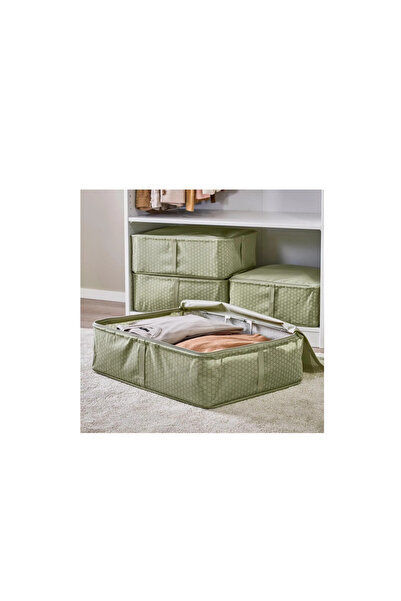 IKEA Hemmafixare Storage Box, Green-Floral Pattern, 69X51X19 cm