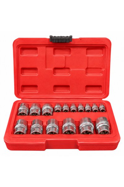 ARMProfessional Arm Professional 16 Piece 1/2 and 1/4 Inch E-Torx Socket Set ...