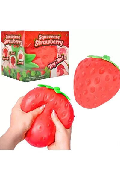 vattara Çilek Dev Boy Squısh Büyük Boy Çilek Sukuşi Meyve Serisi Squeeze Stre...