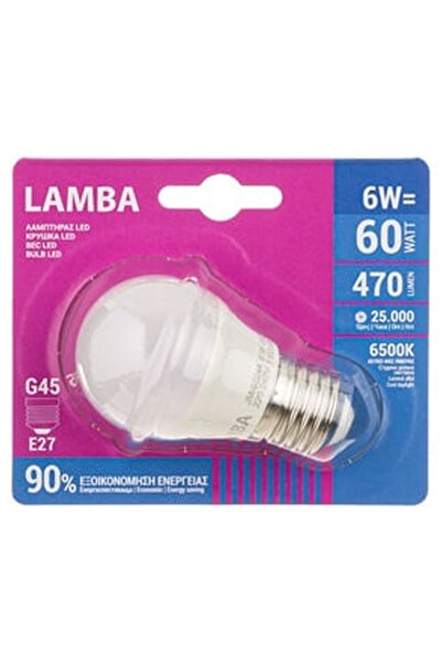 OEM LED крушка E27 6W (G45) Lumina Alba Rece