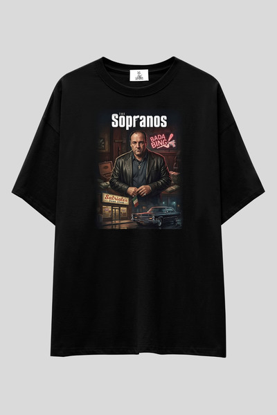 UmbraWear Σειρά αφισών The Sopranos Μαύρο μπλουζάκι Unisex με σχέδιο Bol Mold...