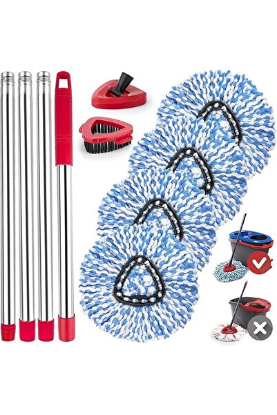 Motimix طقم استبدال ممسحة MOTIM الدوارة لـ O-Cedar/Vileda، 4 رؤوس ممسحة دوارة...