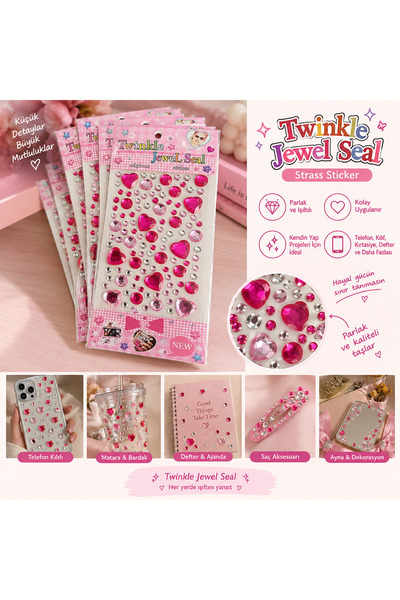 Ceveccá 3D Renkli Sticker Pembe