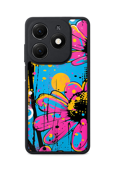 TECNO Spark 20 Compatible Popart Patterned Camera Protected Shockproof Case