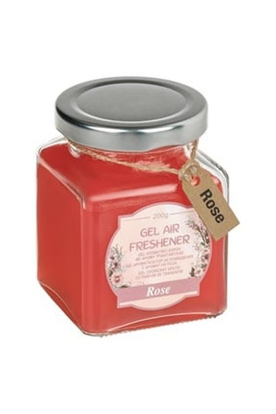 OEM Odorizant Camera Gel Rosu in Recipient din Sticla cu Aroma de Trandafir 200g