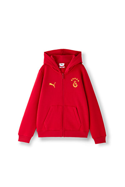 GSStore Galatasaray Puma ESSENTIAL Çocuk Fermuarlı Kapüşonlu Sweatshirt 78291524