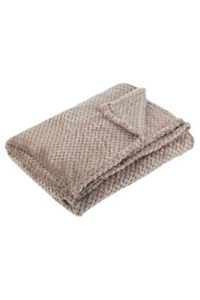 OEM Βελούδο Διπλό Κουβέρτα Taupe PopCorn 230x220 εκ.
