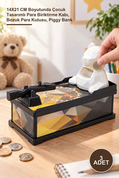 Yenilig 3 komada teddy medveda u obliku kasice prasice – veličina 14x21 cm, d...