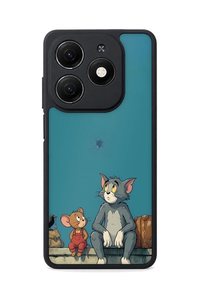 TECNO Spark 20 Compatible Tomjerry Patterned Camera Protected Shockproof Case
