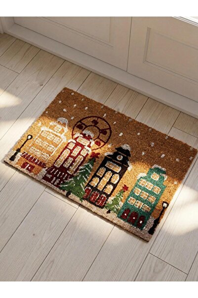 LC Waikiki سجادة باب أمامية بتصميم عيد الميلاد المختلط 40x60 سم (W6)