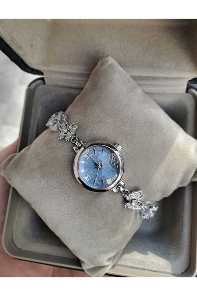 DARK BLANC Butterfly Pattern Cord Minimal Boxed Wristwatch