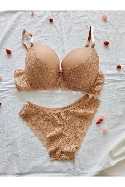 Liza Supported Micro Lace Women's Bra Panty Set - 2-Piece Lingerie Set