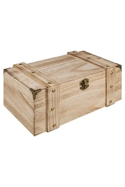 OEM Cufar Decorativ din Lemn de Culoare Naturala 26x16.5x11cm