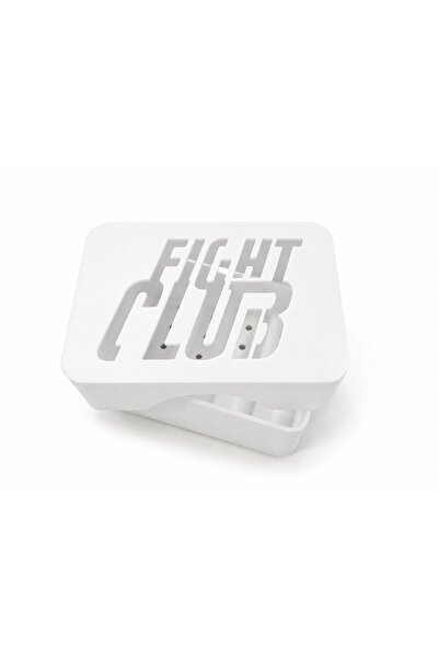 OEM Săpunieră cu capac FIGHT CLUB, albă, pentru depozitarea și transportul să...