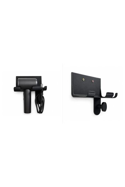 OEM Suport de perete pentru uscător de păr, Negru, Design compact