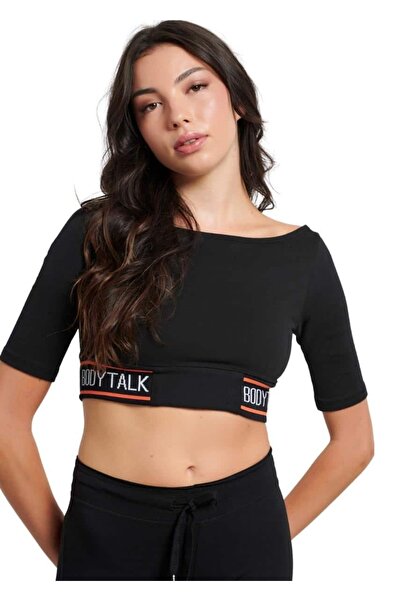 BodyTalk Κροπ τοπ 1222-904720 – Μαύρο - S