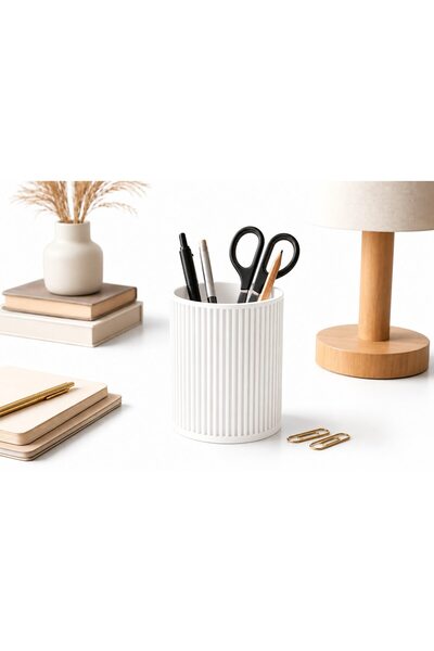 OEM Organizator pentru pixuri și accesorii de birou, cu design cu dungi verti...